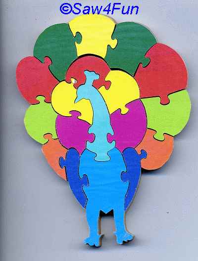 Peacock Puzzle Scroll Saw Pattern