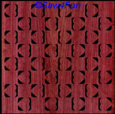 Checker, Chess Board Heart Scroll Saw Pattern