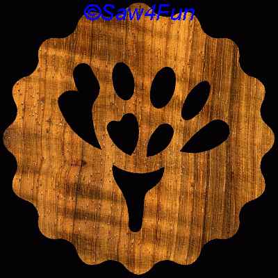 Flower #37R Coaster Scroll Saw Pattern