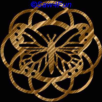 Butterfly #16 Coaster Scroll Saw Pattern