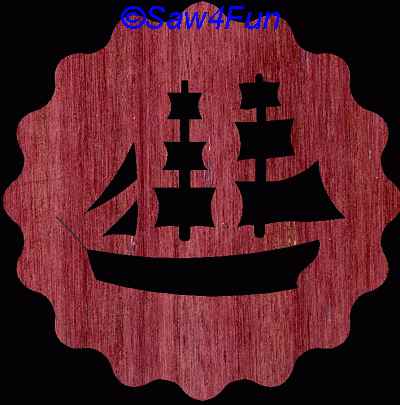 Ship #13 Coaster Scroll Saw Pattern