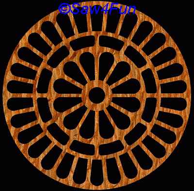 Geometric #28b Coaster Scroll Saw Pattern