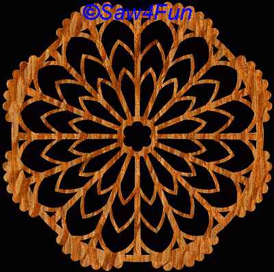 Geometric #31e Coaster Scroll Saw Pattern