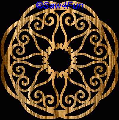 Geometric #43Coaster Scroll Saw Pattern