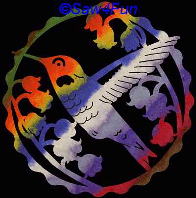 Hummingbird #25 Coaster Scroll Saw Pattern