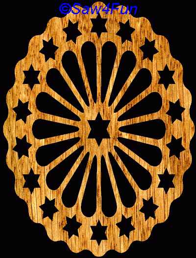 Geometric #11d Trivet Scroll Saw Pattern