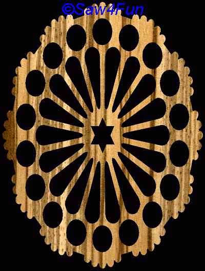 Geometric #11e Trivet Scroll Saw Pattern