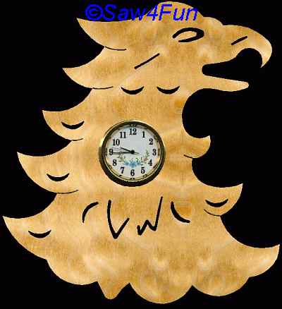 Eagle Clock Scroll Saw Pattern