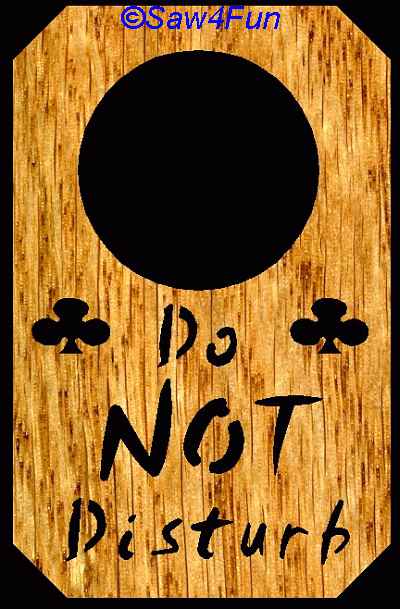Do Not Disturb Door Hanger Scroll Pattern