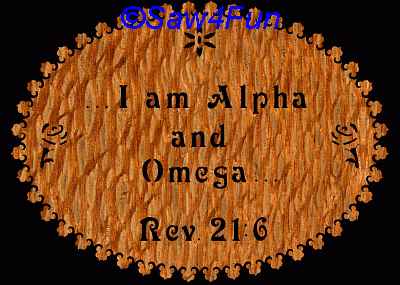 Revelation 21:6 Bible Plaque Scroll Saw Pattern
