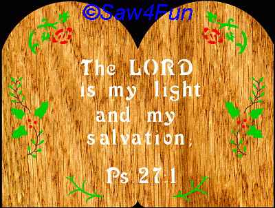 Psalm 27:1 Bible Plaque Scroll Saw Pattern