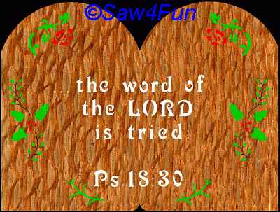 Psalm 18:3 Bible Plaque Scroll Saw Pattern