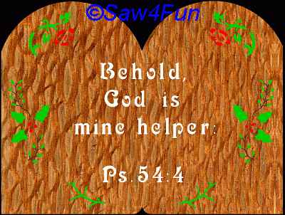 Psalm 54:4 Bible Plaque Scroll Saw Pattern