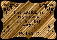 Psalm 145:17 Bible Plaque Scroll Saw Pattern