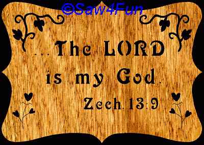Zechariah 13:9 Bible Plaque Scroll Saw Pattern