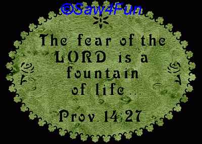 Proverbs 14:27 Bible Plaque Scroll Saw Pattern