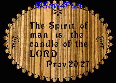 Proverbs 20:27 Bible Plaque Scroll Saw Pattern
